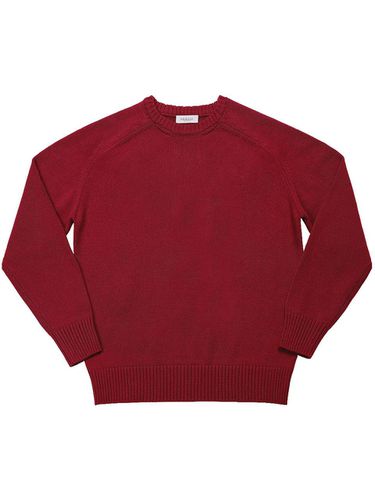 Saddle Crewneck Knit Top_Red - SORTIE - Modalova