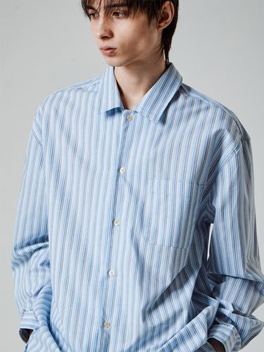 Stripe Slit Shirt_Blue - ease - Modalova