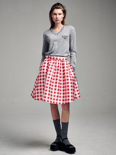 Volume Midi Skirt MICADO Gingham Plaid () - MARDI MERCREDI - Modalova