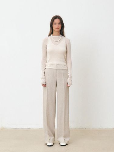 TFS Linen Semi Wide Trousers - MOHAN - Modalova