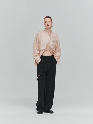 Wide-leg Cutout Fluid Pants _ Black - L’H.A.S - Modalova