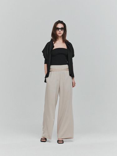 Soft Elasticized Wide-leg Pants _ - L’H.A.S - Modalova