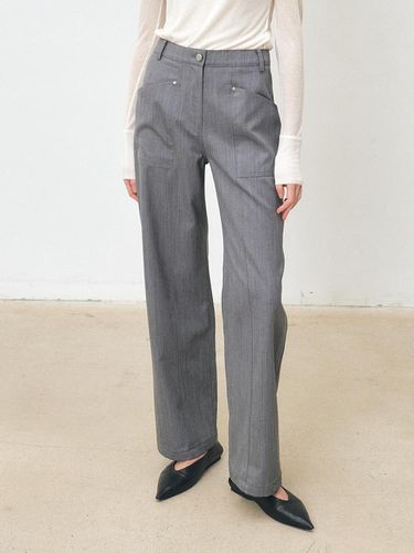 TFS Rivet Semi Wide Trousers (Grey) - MOHAN - Modalova