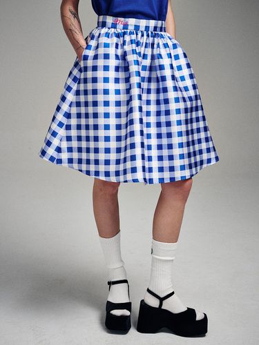 Volume Midi Skirt MICADO Gingham Plaid () - MARDI MERCREDI - Modalova