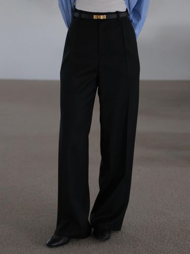 Classic Wide Leg Pants - Black - NOMINATE - Modalova