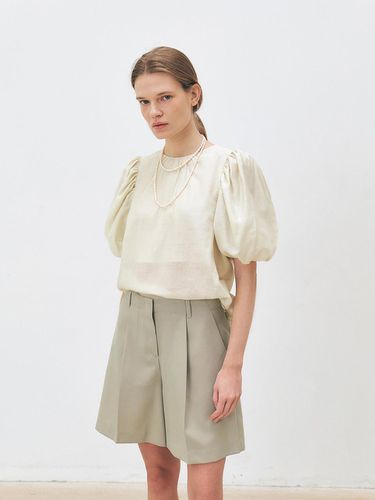 TFS Sheer Shirring Blouse - MOHAN - Modalova