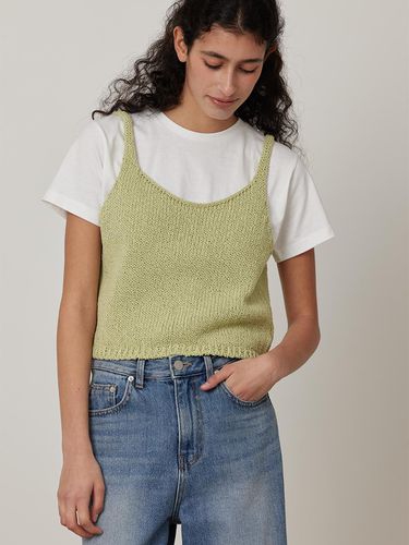 Two Way Open Knit Vest Top_4 Colors - Q’SRB - Modalova