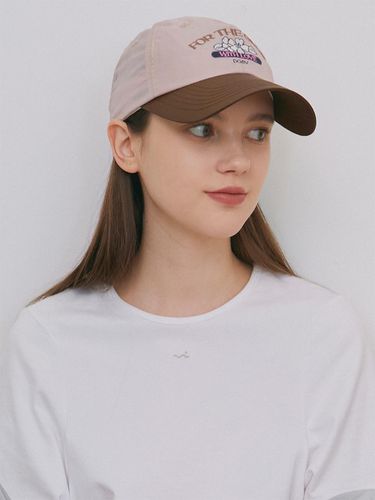 Flower Shirring Ball Cap_Pink/Brown - poev - Modalova