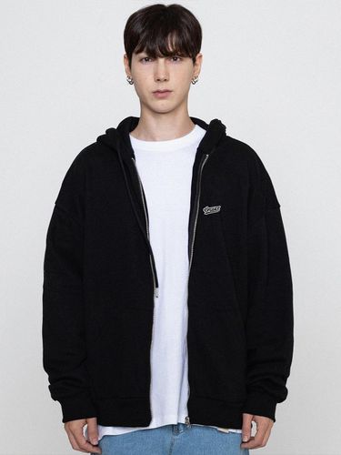 Baseball Logo Embroidery Zip Up Hoodie_Black - GRAVER - Modalova