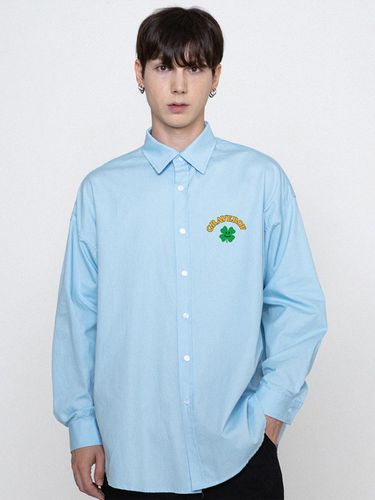 Clover OF Arch Logo Basic Shirt_Sky Blue - GRAVER - Modalova