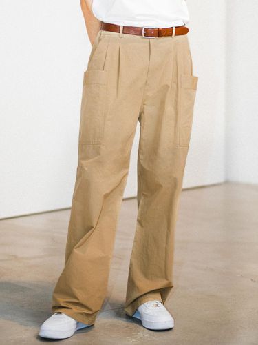 Rip Stop Wide Cargo Pants_Beige - GENERAL IDEA - Modalova