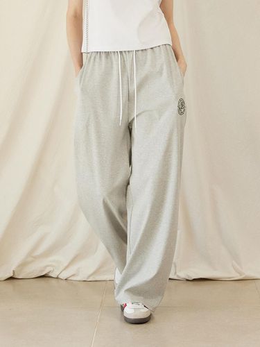 Moment Cool Cotton Needlework Wide Pants - mellurbane - Modalova