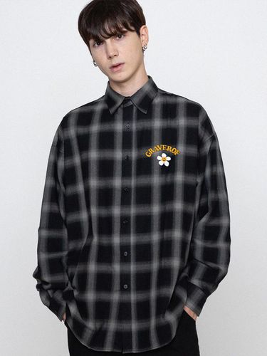 Flower OF Arch Logo Check Shirt_Black - GRAVER - Modalova