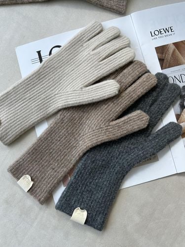 Finger Hole Wool Knit Long Gloves - THEHEE - Modalova