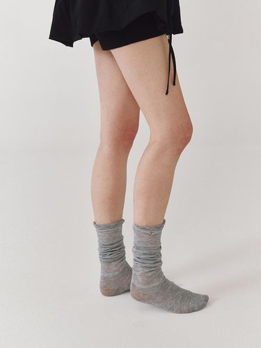 Charm Detail Knee Socks - OVT-U - Modalova