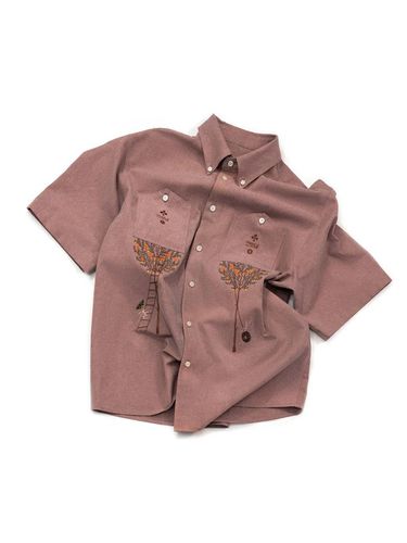 Root House Embroidery Shirt - Pink - IOEDLE - Modalova