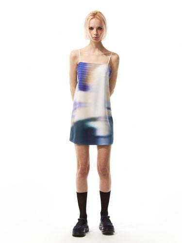 Printed Slip Dress (Blue) - THREE TO EIGHTY - Modalova