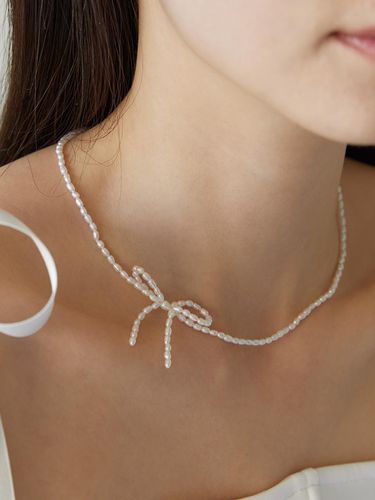 Silver 925) Freshwater Ribbon Necklace - TATIANA - Modalova