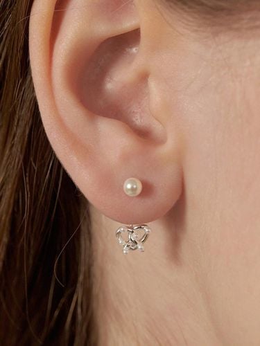 Pearl Heart Earjacket Earring - TATIANA - Modalova