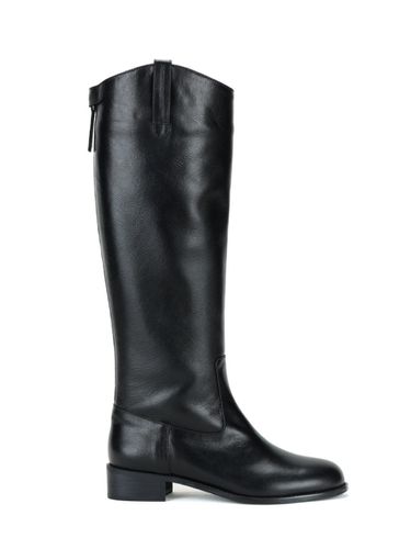 Leather Riding Boots_Black - THREE TO EIGHTY - Modalova