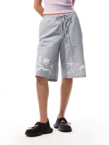 Printed Summer Shorts (Grey) - THREE TO EIGHTY - Modalova