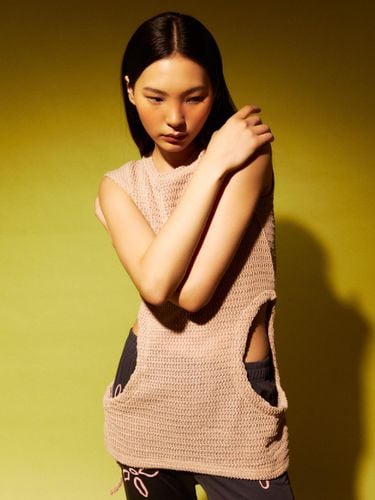 Cut-Out Knit Top (Pink) - THREE TO EIGHTY - Modalova