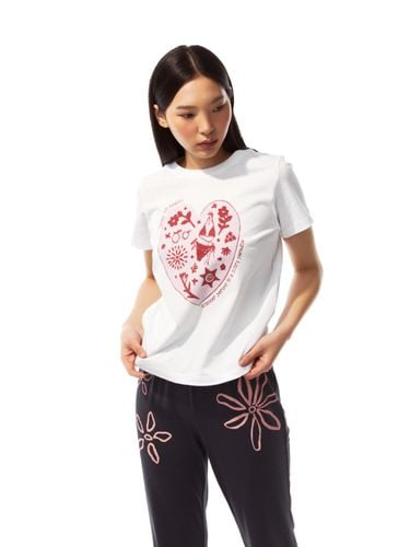 Heart Drawing T-Shirt (Pink) - THREE TO EIGHTY - Modalova