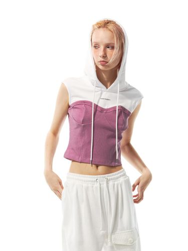 Hooded Corset T-Shirt (Pink) - THREE TO EIGHTY - Modalova