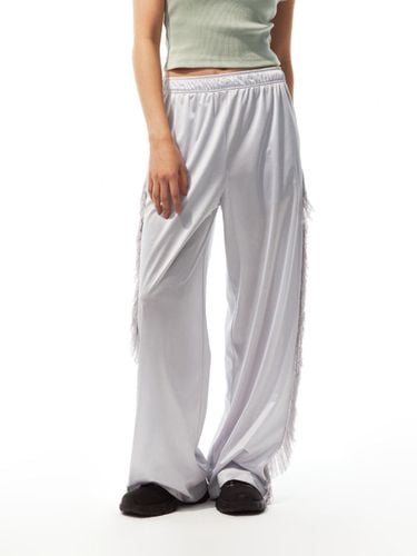 Glossy Tassel Track Pants (Grey) - THREE TO EIGHTY - Modalova