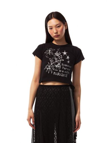 Lily Drawing Cropped T-Shirt () - THREE TO EIGHTY - Modalova