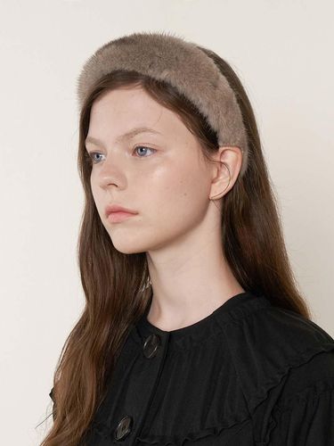 Serre-tete] Fur Headband - Sapphire - Brown Hat - Modalova