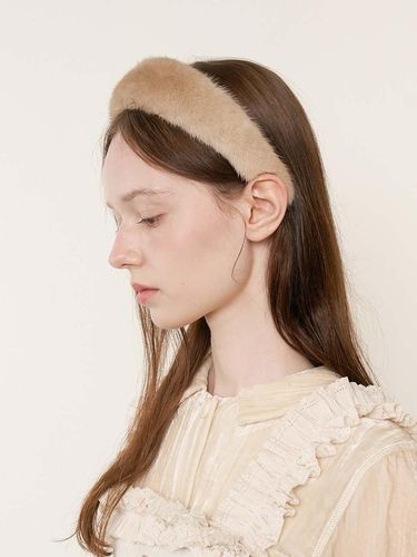 Serre-tete] Fur Headband - Brown Hat - Modalova