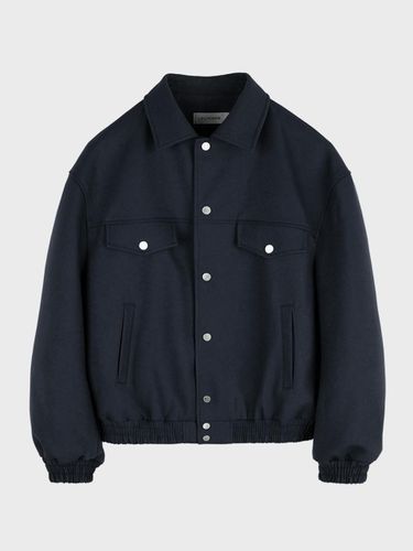 Oversized Trucker Jumper_Navy - LIEU HOMME - Modalova