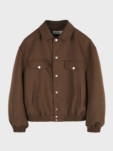 Oversized Trucker Jumper_Brown - LIEU HOMME - Modalova