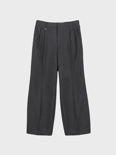 Semi Wide Boots Cut Slacks_Charcoal - LIEU HOMME - Modalova