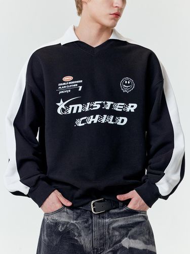 Uniform Collar Sweatshirt_Black - MISTERCHILD - Modalova