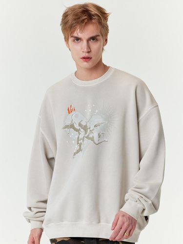 Dying Angel Sweatshirt_Beige - MISTERCHILD - Modalova