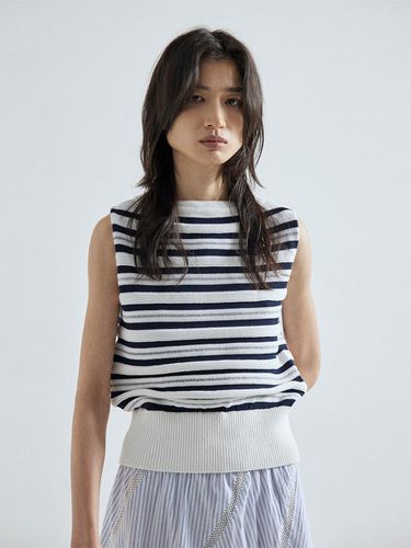 Reflective Stripe Knit Vest_White - whatever we want - Modalova