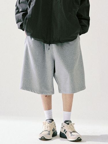 Bio Washed Easy Sweat Shorts_Grey - HAVEOFFDUTY - Modalova