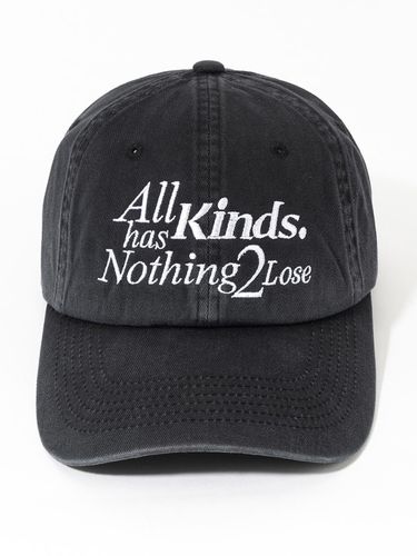 Nothing 2 Lose Pigment Washed Ball Cap_Black - KINDS - Modalova