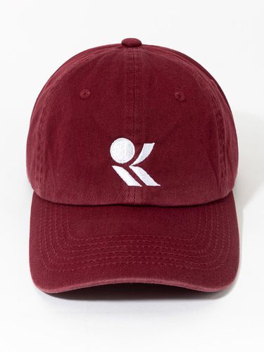 KI Logo Washed Ball Cap_Burgundy - KINDS - Modalova