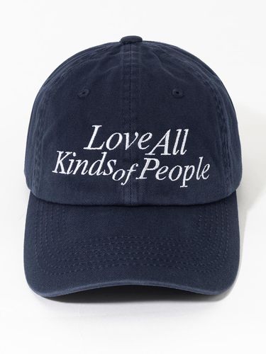 Love All Kinds Washed Ball Cap_Navy - KINDS - Modalova