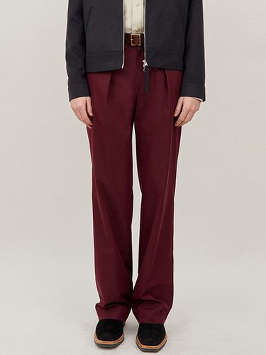 Contrast Pocket Cotton Trousers_Burgundy - ODD DEPARTMENT - Modalova