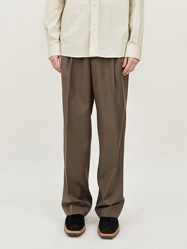 Side Adjust Wool Trousers_Brown - ODD DEPARTMENT - Modalova