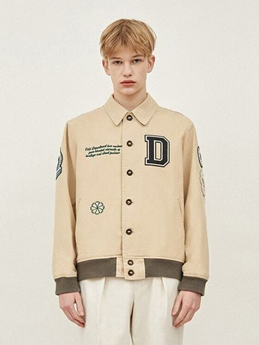 Washed Cotton Varsity Jacket - ODD DEPARTMENT - Modalova