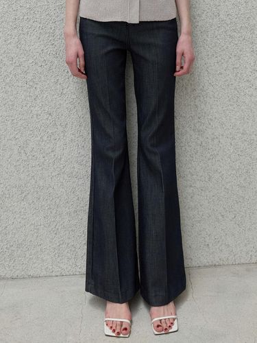 Non Fade Slacks Denim Pants_Black Denim - ouie - Modalova