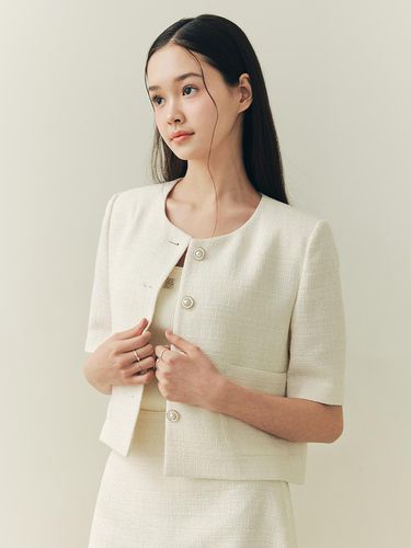 Soft Tincel Tweed Jacket - ZEROSTREET - Modalova