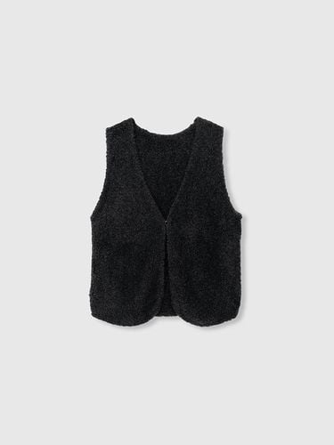 Sleeveless Knit Cardigan - Charcoal - NIEEH - Modalova