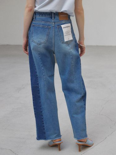 Side Line Washing Denim Pants_Blue - STAYPEOPLE - Modalova