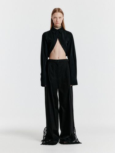 Yeri Side-Slit Lace-Trim Pants _ - EENK - Modalova